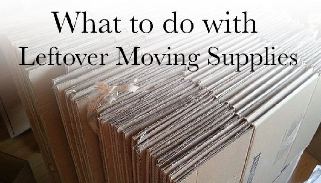 Leftover Moving Supplies