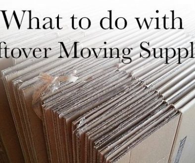 Leftover Moving Supplies